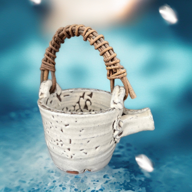 海外舶来品萩烧水置花瓶，釉质肥厚