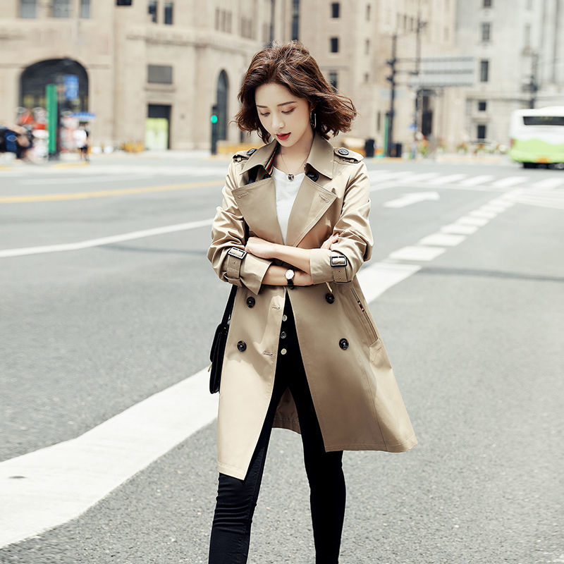 大码风衣女2025年春秋新款卡其色高端风衣外套女2025新款爆款洋气
