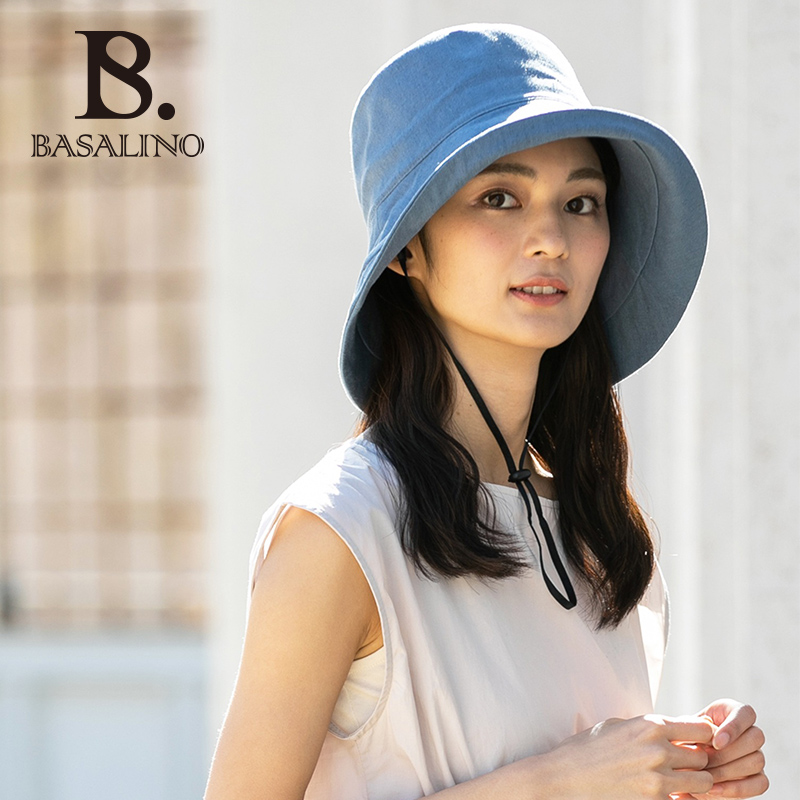 四季款出口棉麻女士抗UV布帽防风帽简约盆帽水桶帽户外休闲遮脸