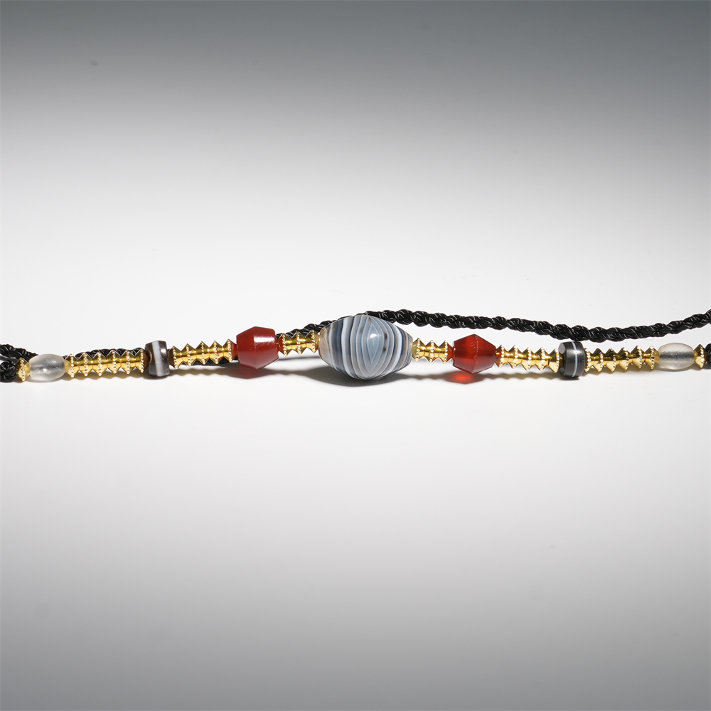 lot122139 明代 玛瑙、水晶 缠丝玛瑙珠【古董拍卖】