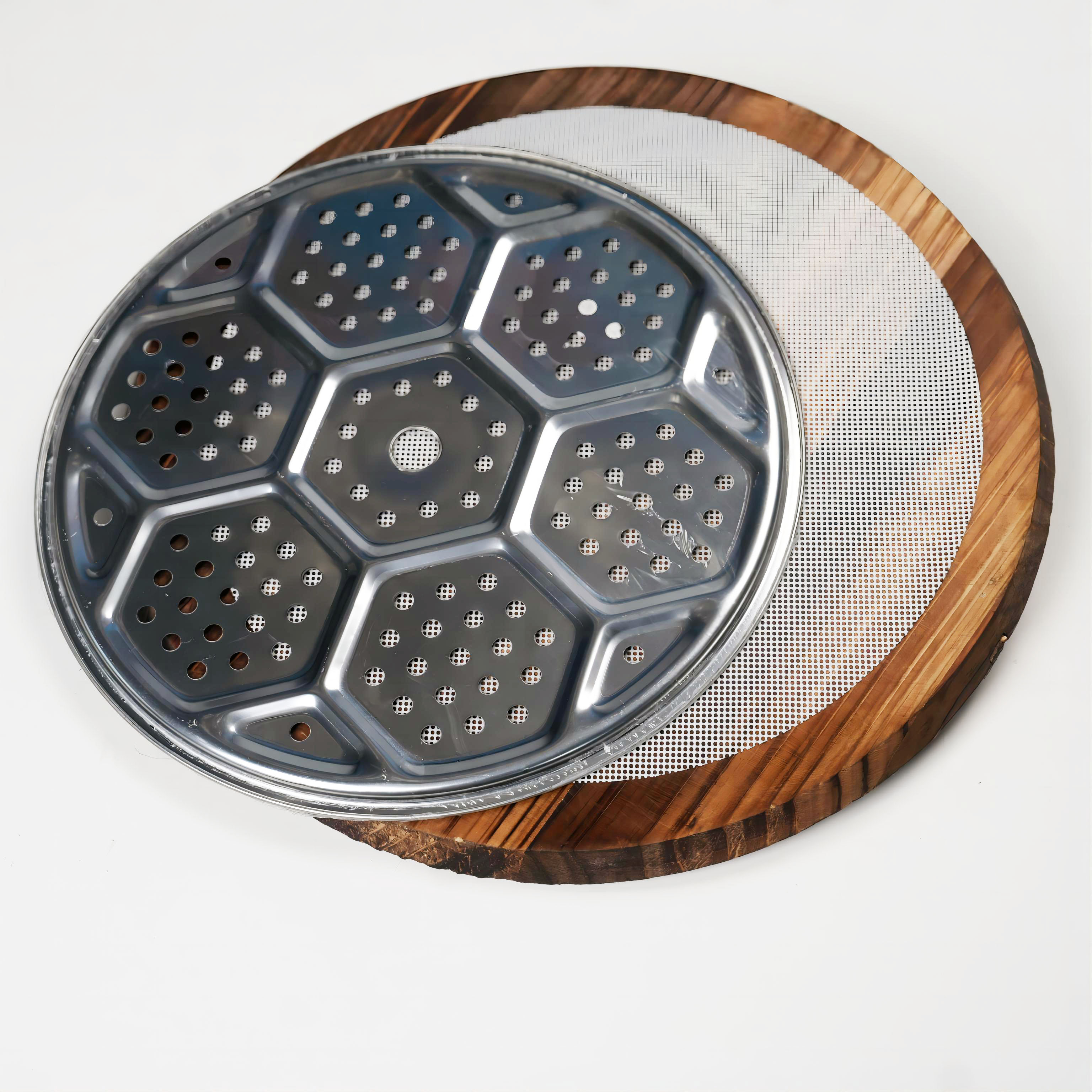 铸创不锈钢篦子蒸片蒸盘多功能溜馍商用圆形家用伸缩蒸帘小锅铲