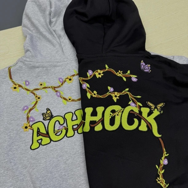 A西小恶魔连帽卫衣男2024潮牌重工刺绣休闲情侣帽衫