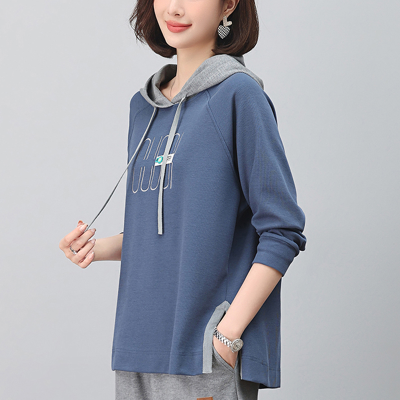 连帽卫衣女2024新款秋季爆款今年流行早秋小个子妈妈时尚春秋上衣