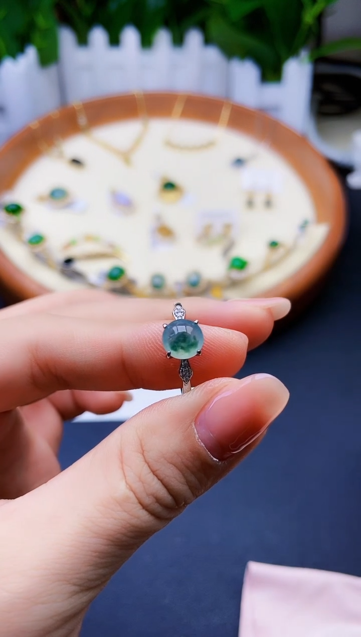 【闪购商品】翡翠戒指银S925镶嵌1