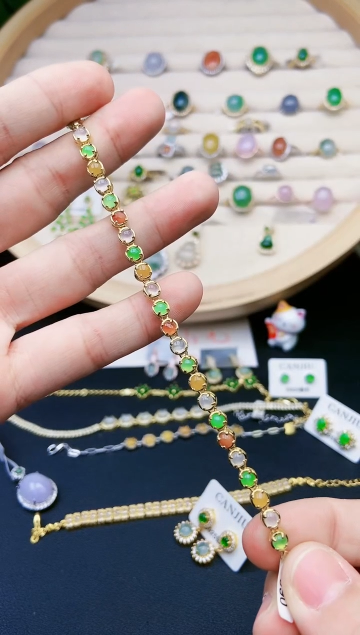 【闪购商品】翡翠手链银S925镶嵌111111111
