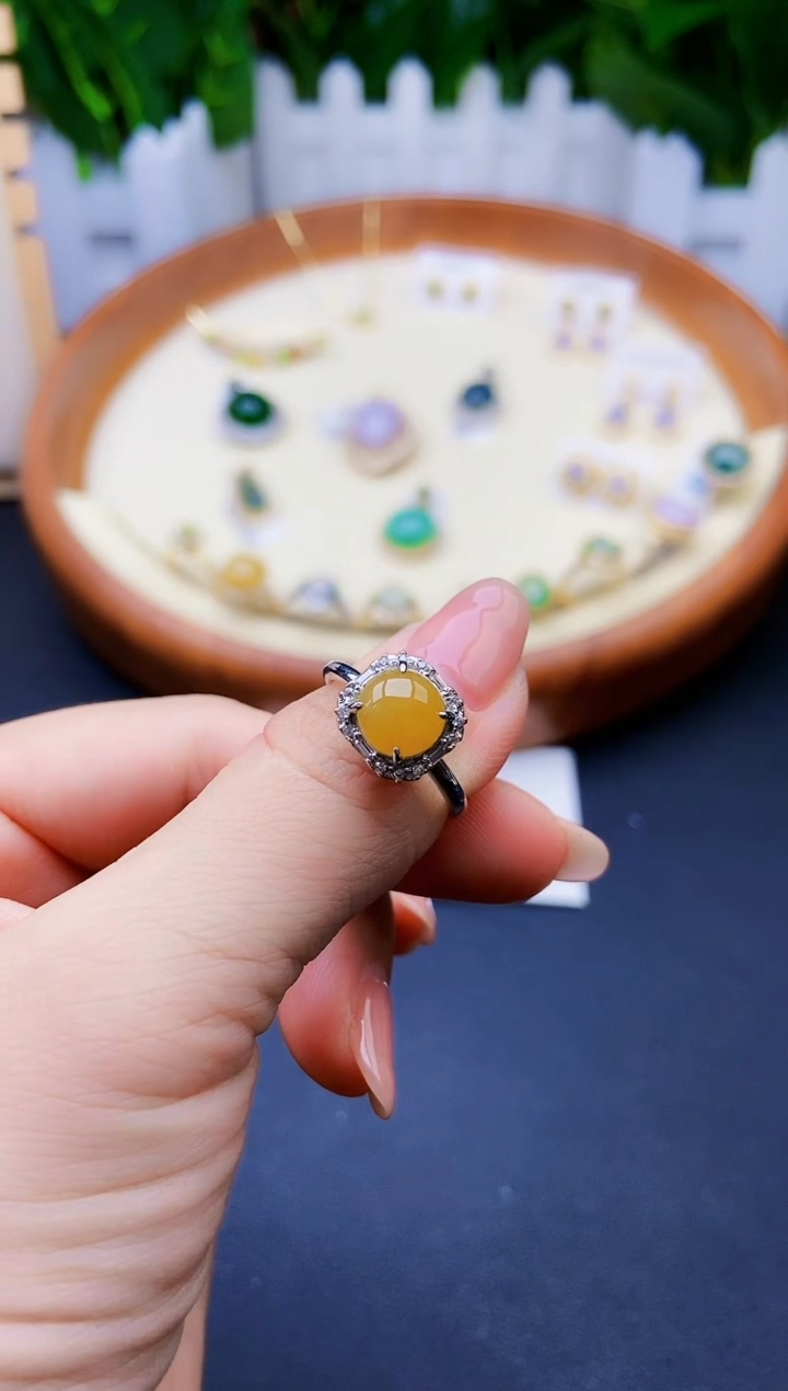 【闪购商品】翡翠戒指银S925镶嵌1