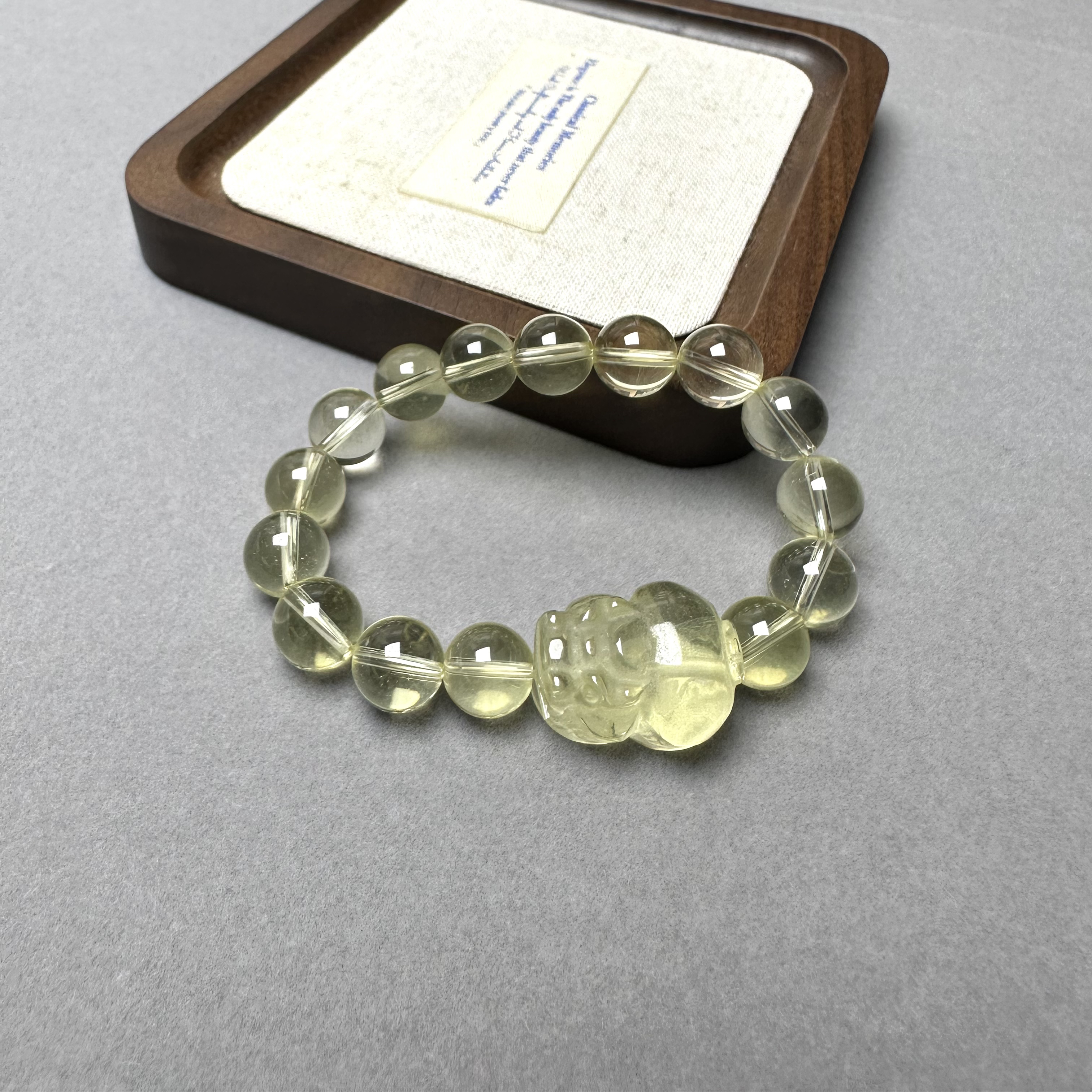 【财富好运】貔貅男女同款 天然黄水晶 柠檬黄貔貅手串