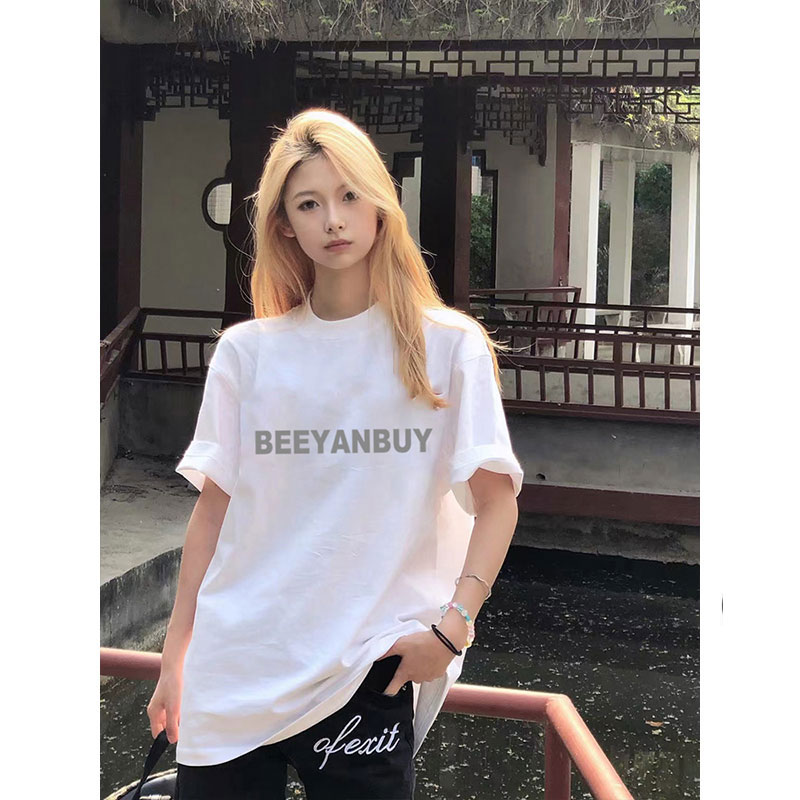 280g克重磅纯棉酒红色t恤小领口美式复古短袖男款潮牌落肩五分袖