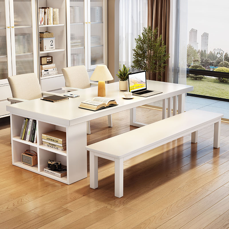 写字桌学生家用客厅实木大板书桌办公桌椅书房家客厅加厚电脑学习