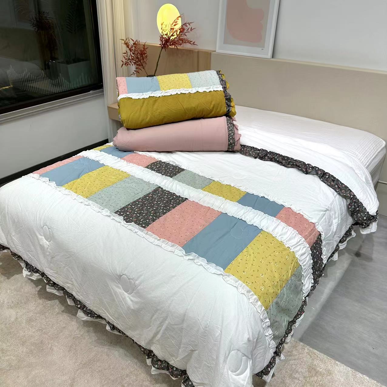 花蕾·外贸韩版工艺款拼接式春秋被