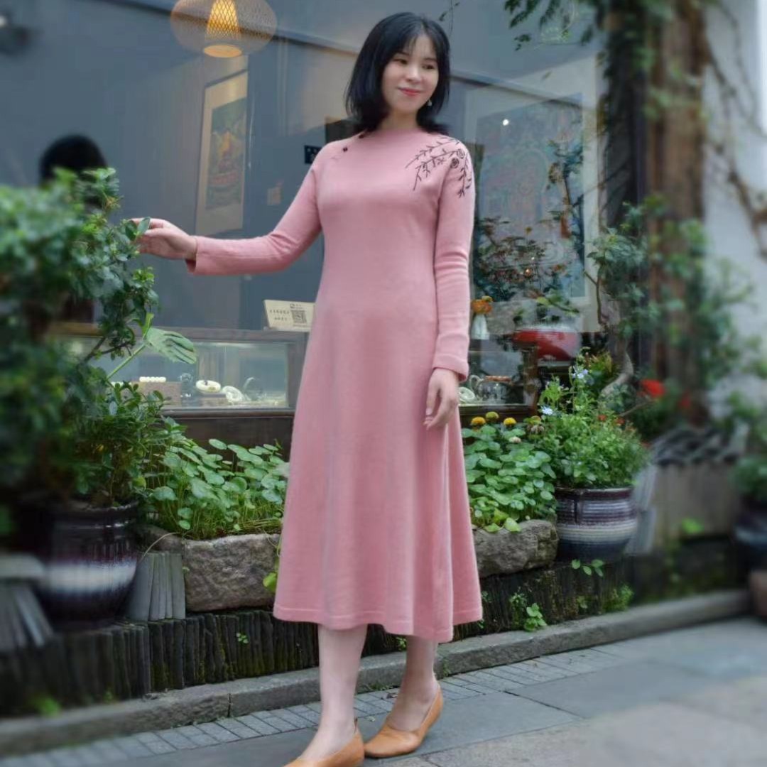  原创设计.羊毛连衣裙QW66005