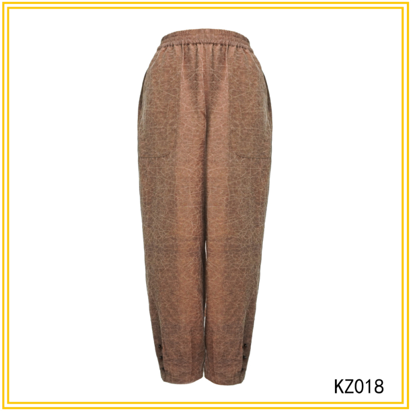 MM新款桑蚕丝老料龟裂纹本色龟纹两面穿 休闲小脚裤 KZ018