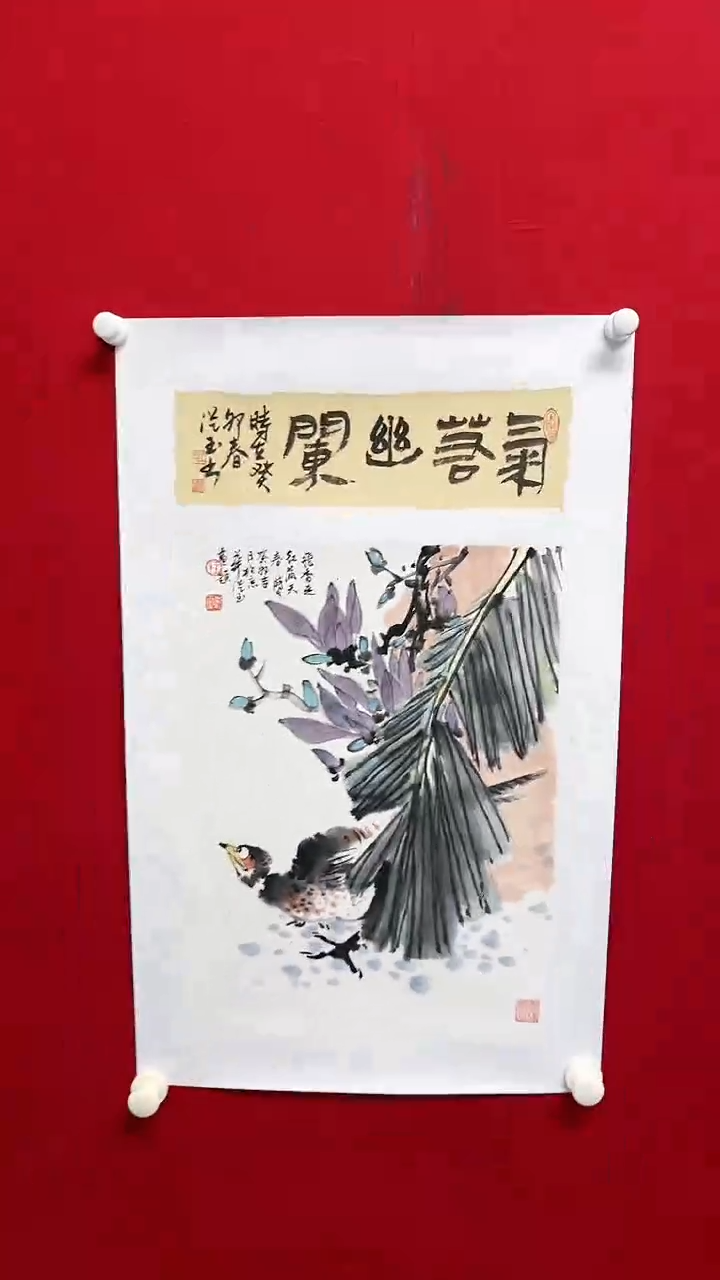 【闪购商品】花鸟画 68*34画芯尺寸
