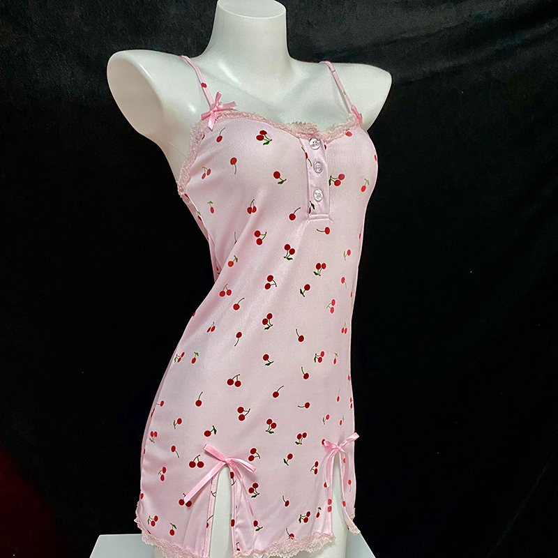 语萱娜【90-210斤】大码女士蕾丝胖妹妹连衣裙1件AXSQ035