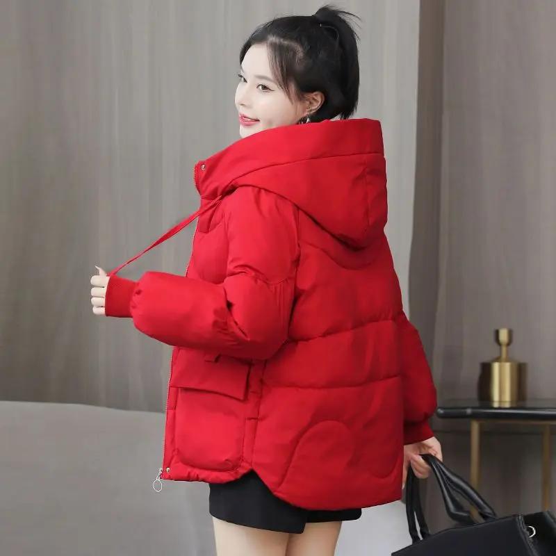 CxcvcK高档羽绒服女短款宽松连帽新款羽绒服女2023年冬季加厚小个
