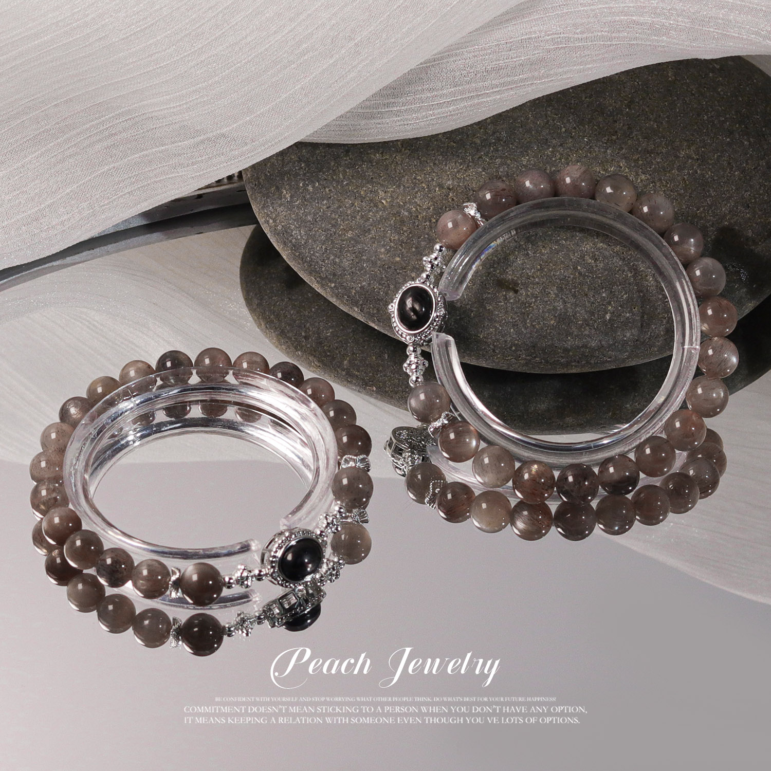 黑金骨干太阳石金运手链 XL490 多样性发颜色微差 发货件数一