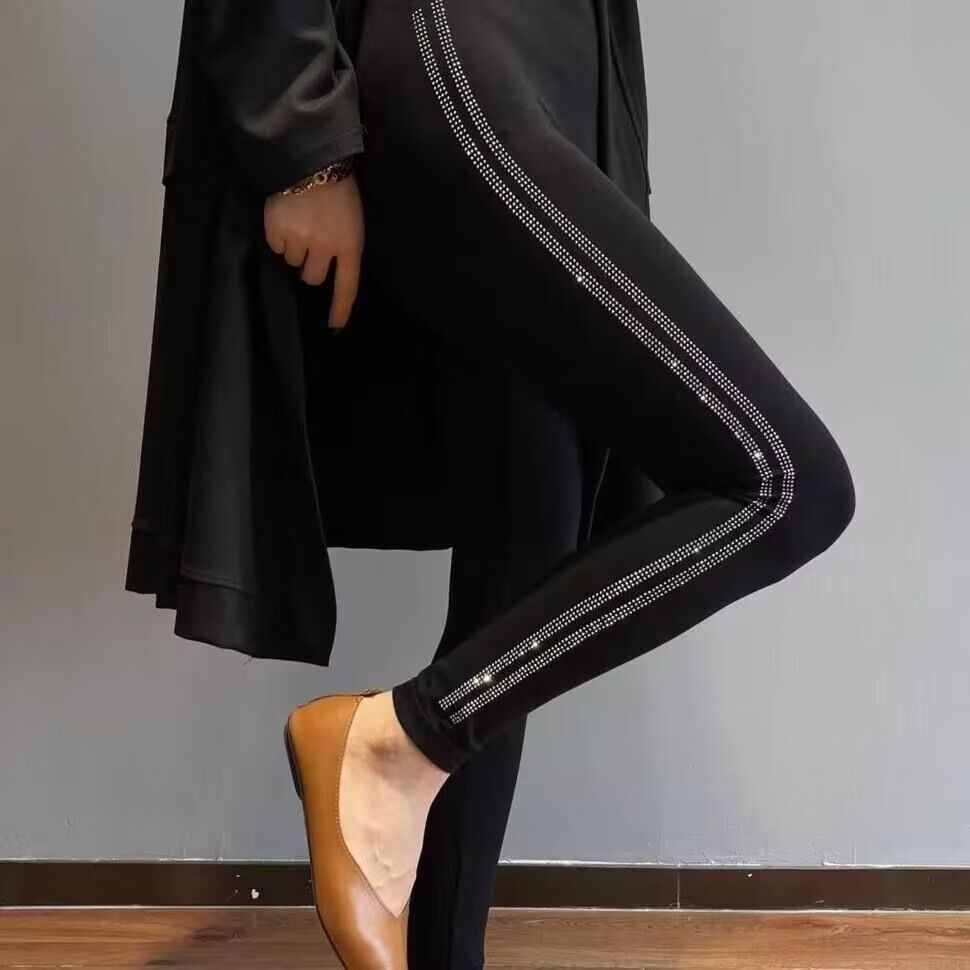 莫代尔秋冬打底裤女外穿高腰不掉档加绒超弹力显瘦加肥加大码胖mm