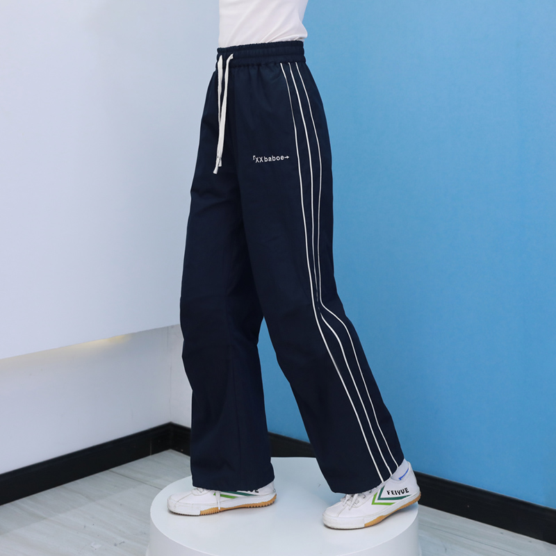 初中学生运动裤直筒裤高中女生秋装裤子阔腿裤春秋季新款大童