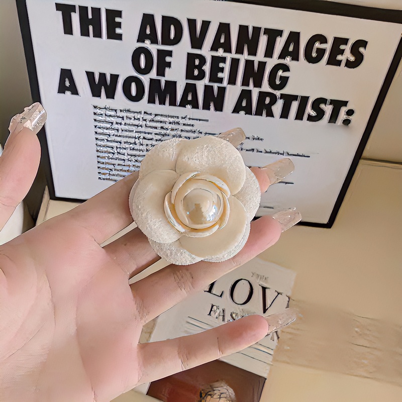 非金属布艺胸针 LEMONDISIN花朵复古时尚轻奢气质简约优雅胸针