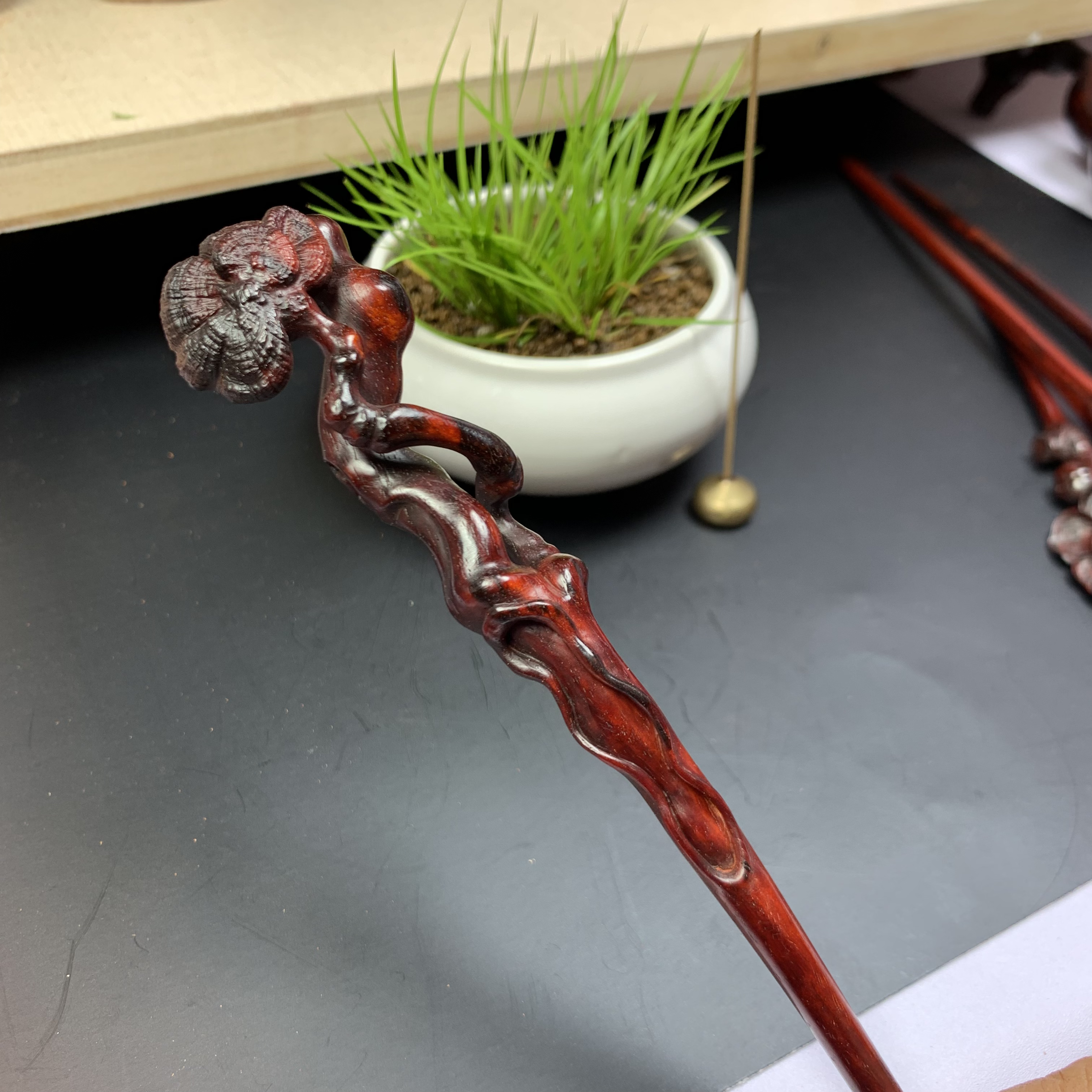 印度小叶紫檀（灵芝祥瑞）发簪