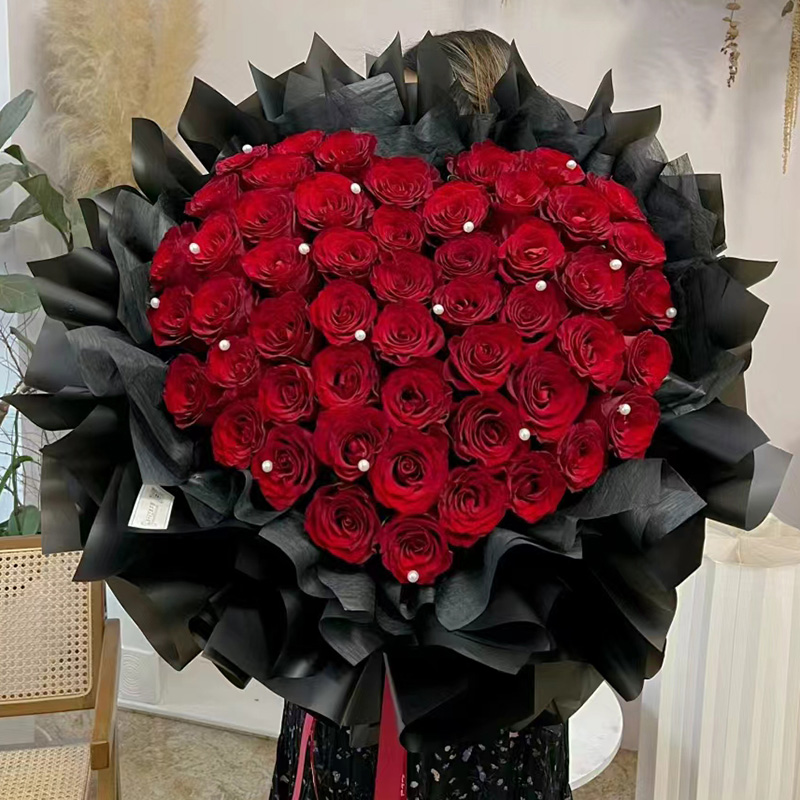 【爱你♥】52朵红玫瑰花束全国同城配送上门鲜花订购生日表白求婚