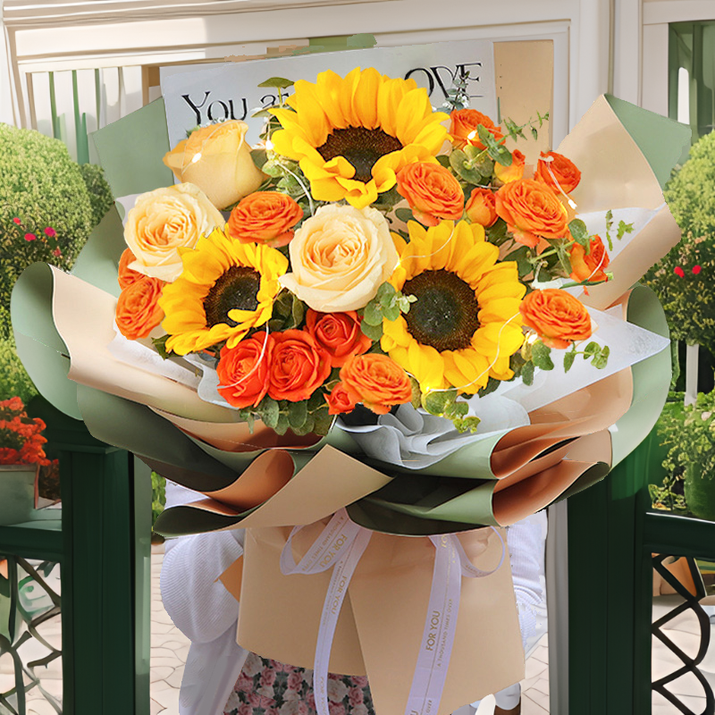 【送学子♥老师♥】毕业季教师生日成人礼花束向日葵香槟中考鲜花同城
