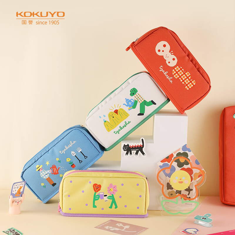 KOKUYO/国誉塔卡沙联名·HACOHACO学生文具笔袋大容量设计分区笔盒