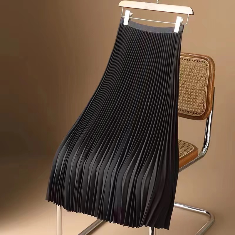 【米澜汐】四季款显瘦百褶气质高腰时尚百搭女士风琴半身裙