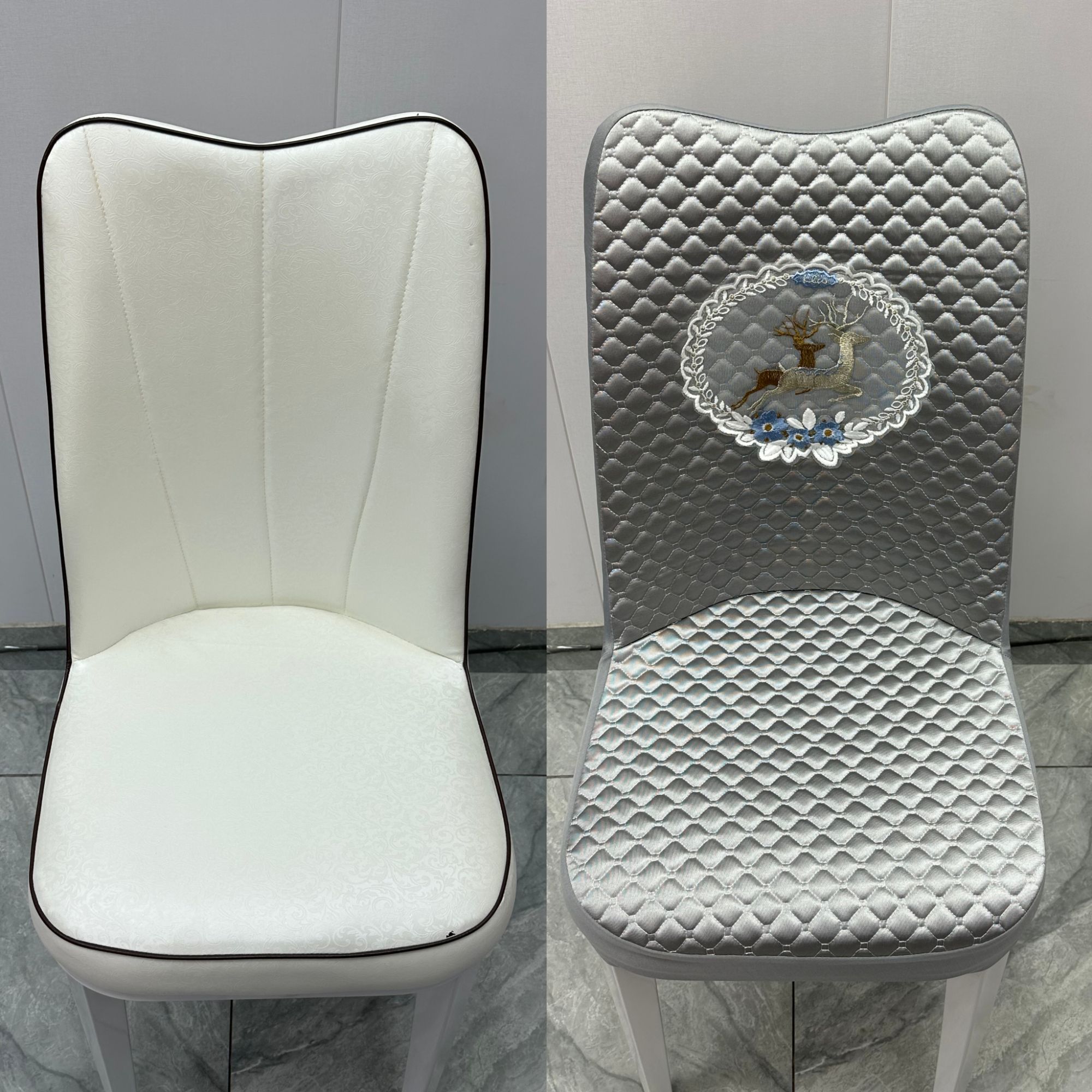 兔耳朵款弧形椅子套罩高档防滑全包餐桌餐椅套家用