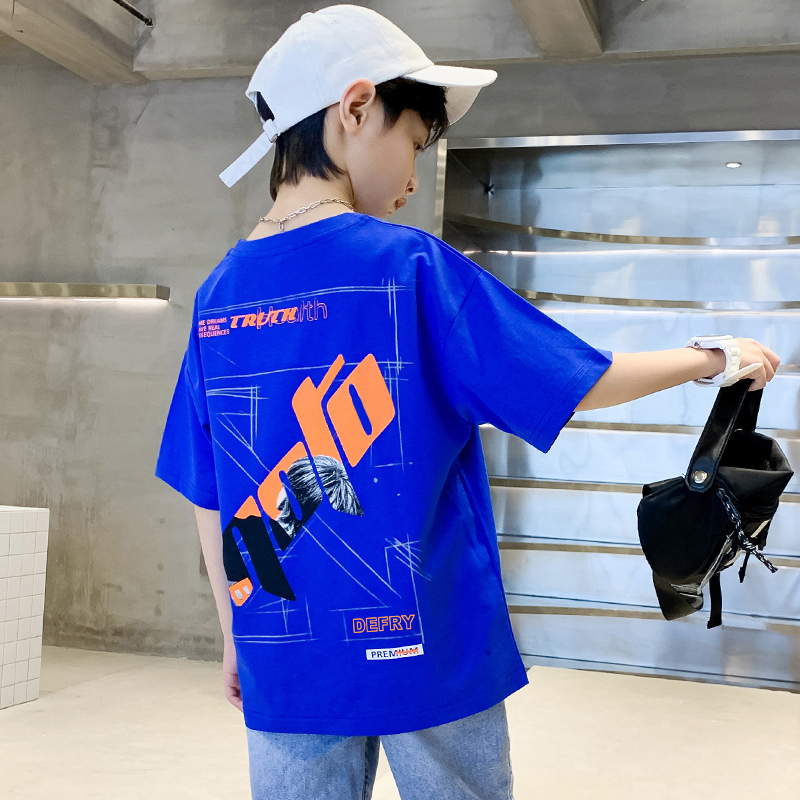 【贝尔熊】纯棉童装男童短袖t恤夏季新款儿童宝宝半袖上衣中大童潮T