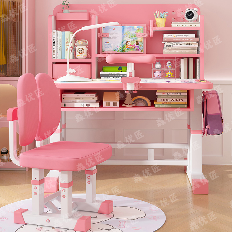【工厂直销】小孩可爱儿童学习桌学生写字台书桌家用升降桌写作业桌