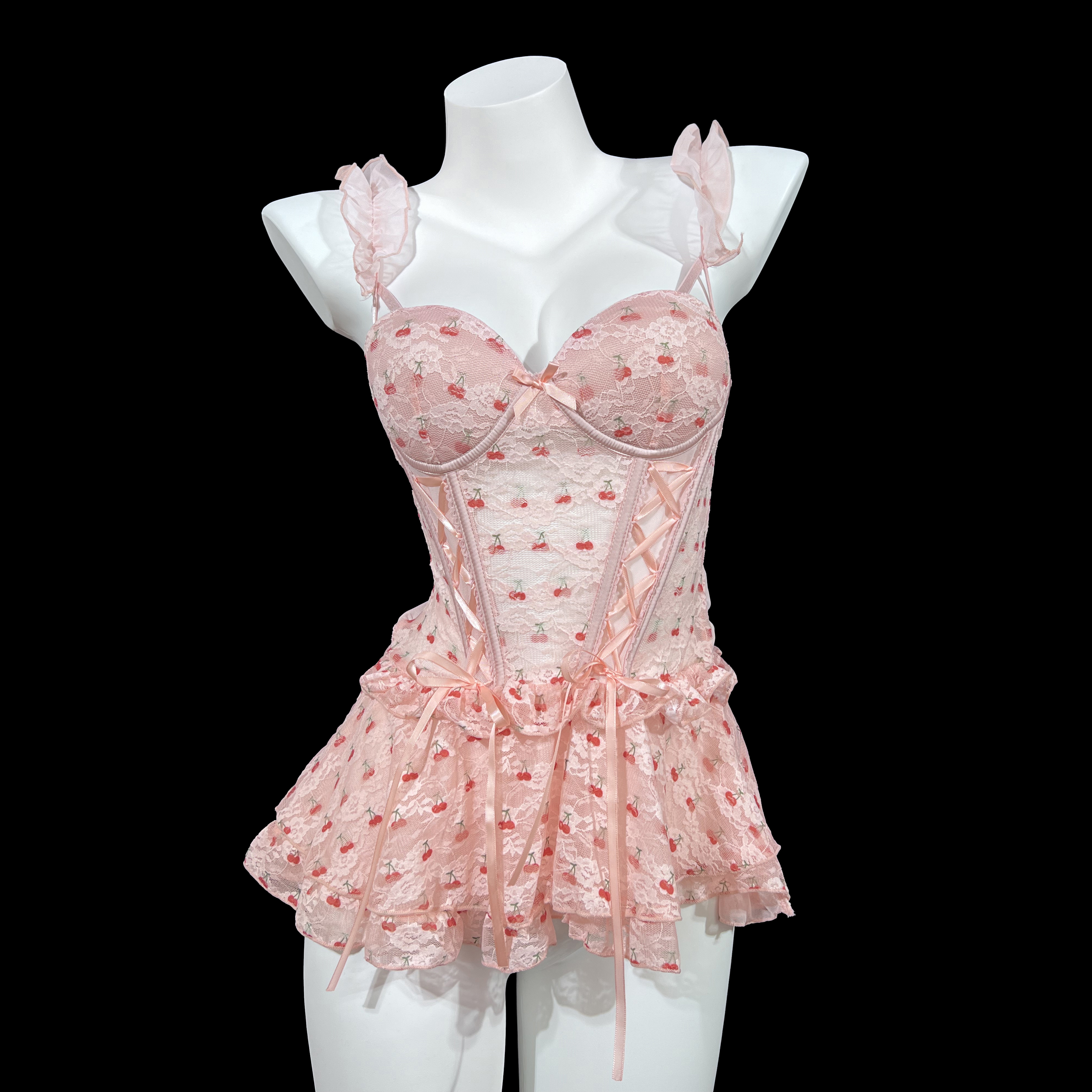 桃欲诱惑【80-170斤】简约蕾丝花纱性感带胸垫