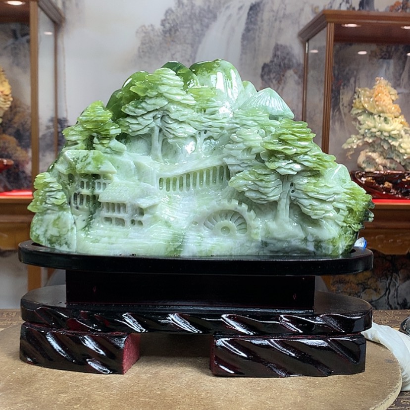 【闪购商品】蛇纹石玉摆件未镶嵌寒****9