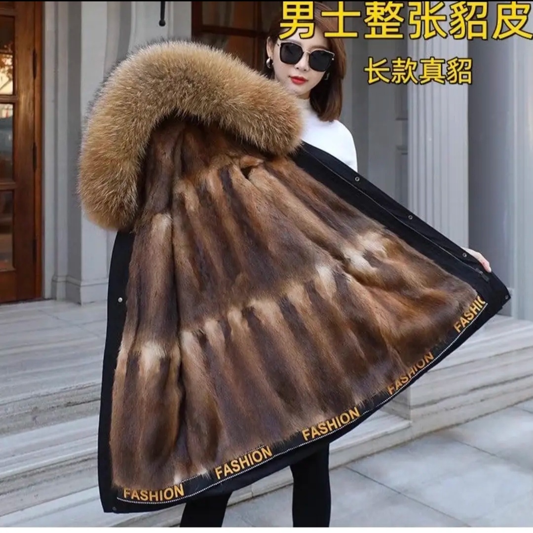 男士时尚派克服青根貂内胆，保暖舒适抗风