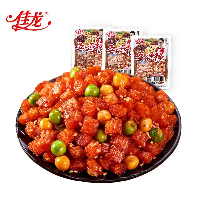 佳龙五谷杂粮20g河南儿时怀旧辣条面筋包装休闲麻辣零食小吃油炸