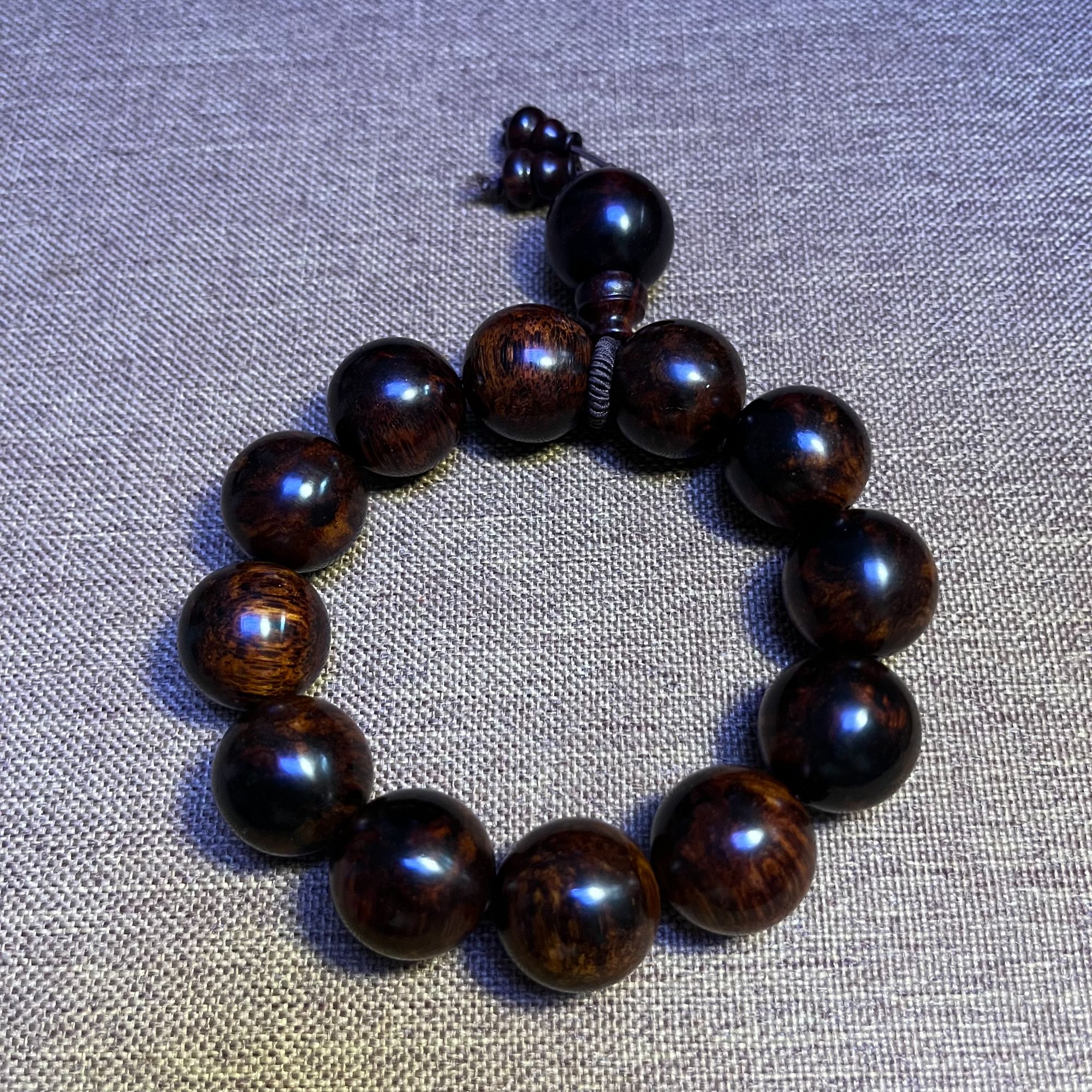 海南降真香 圆珠单圈手串 尺寸2.0