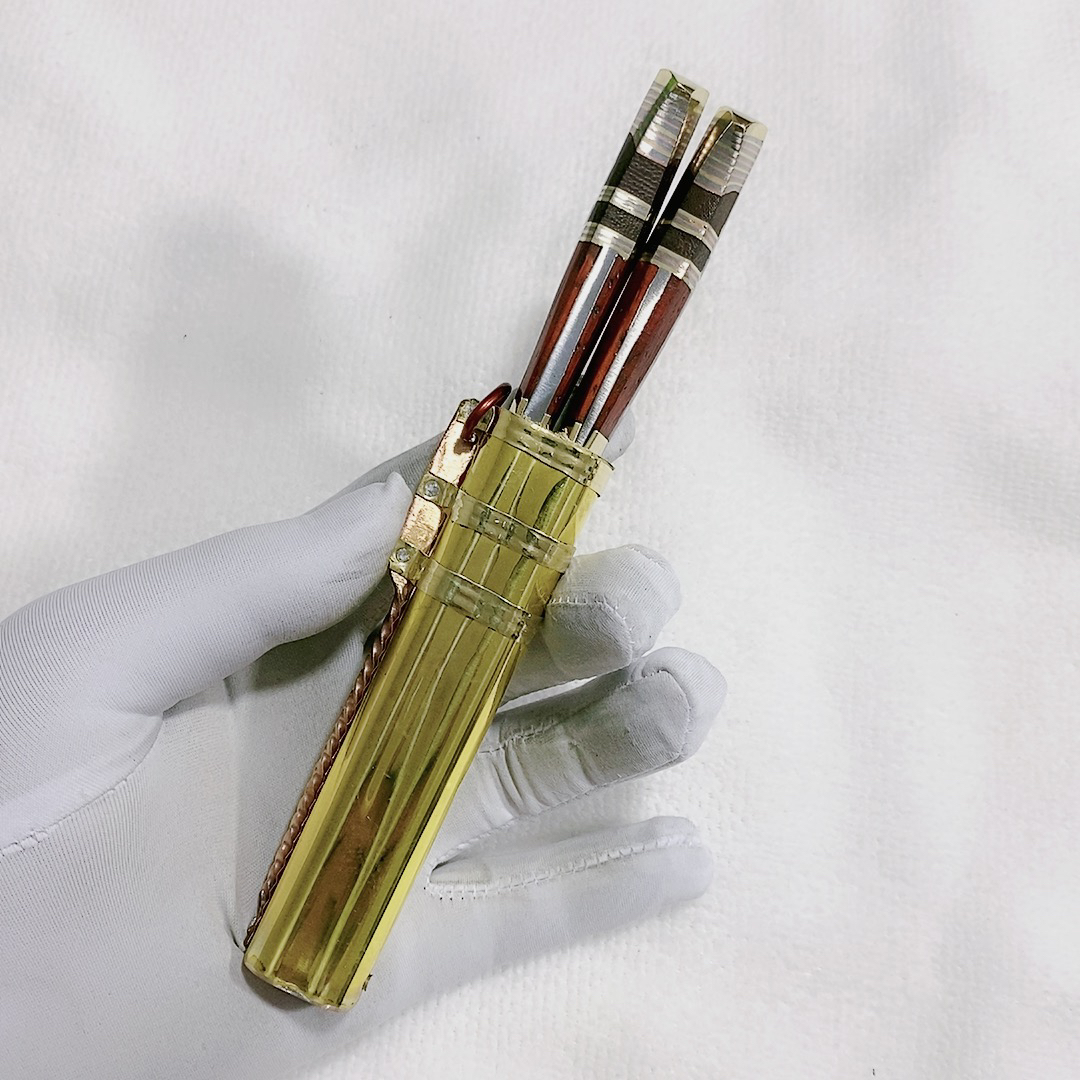 精品红木双刀水果