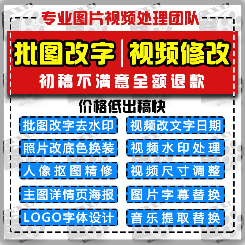 监控日期p视频水印文数字修改制作剪辑换脸合成p图改字换车牌处理