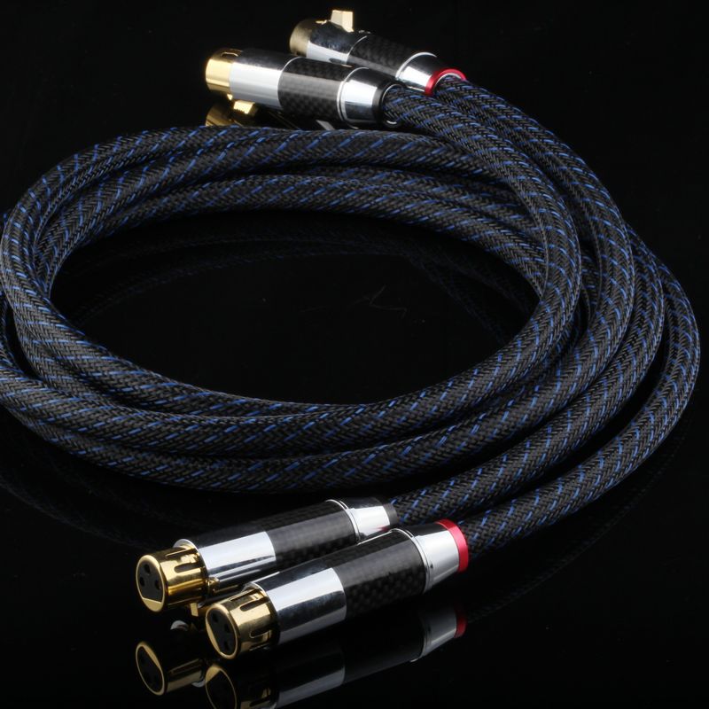 hifi单晶铜xlr平衡线卡农线公对母音频线CD功放音响线话筒线发烧