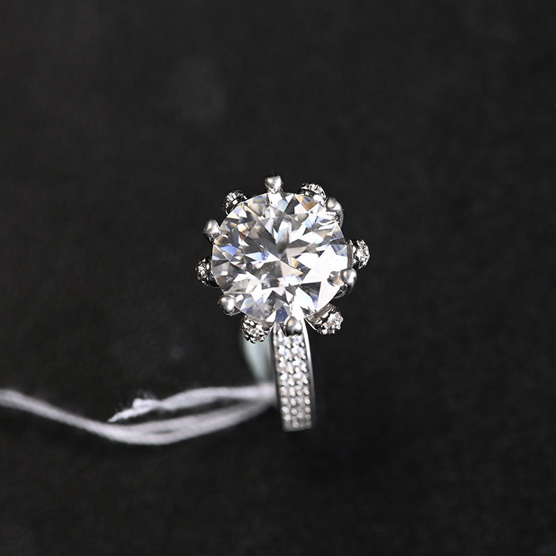 【缅甸风情设计】冰雪皇后戒指首饰3ct