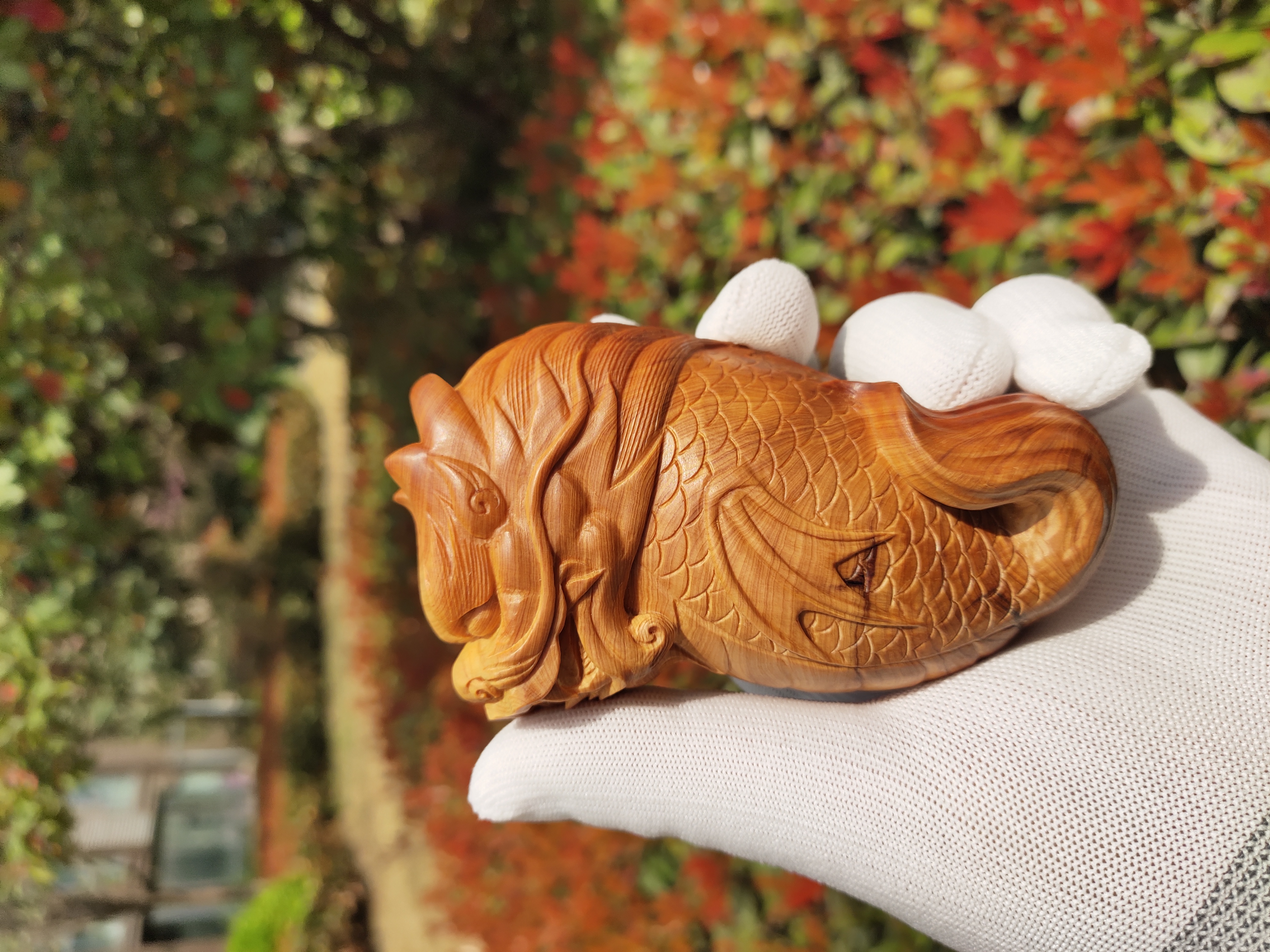 鱼化龙精工摆件！