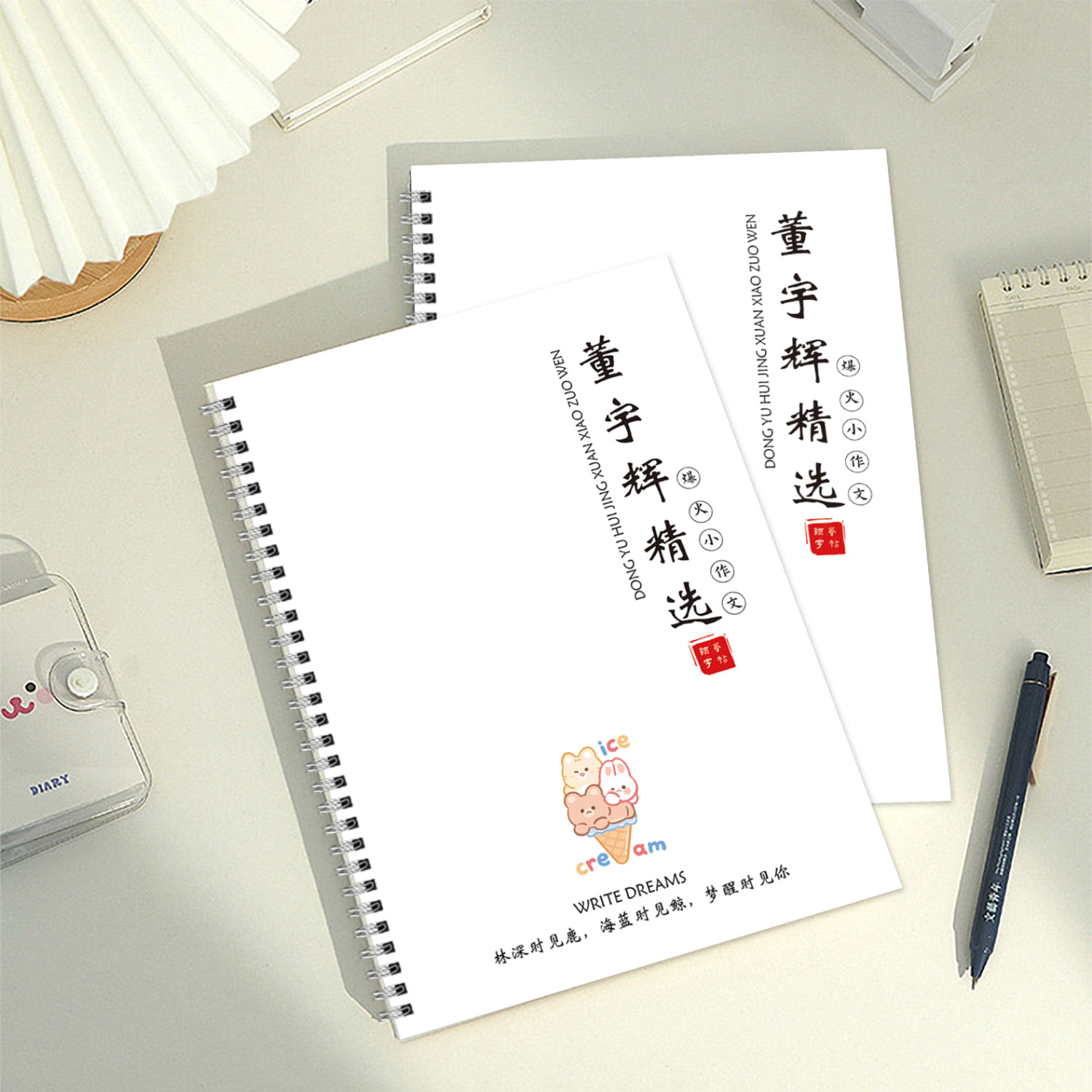 董宇辉北京文言文小作文字帖行楷书漂亮女生练字帖硬笔临摹玫瑰体
