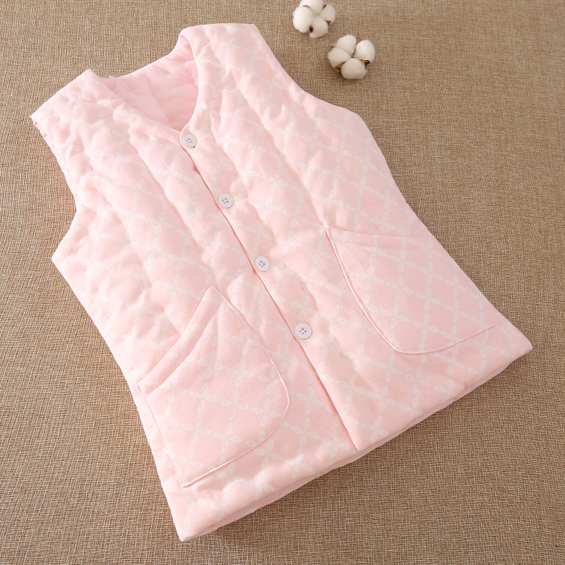 女士棉花手工马甲妈妈保暖内外穿马夹坎肩大人加厚拜年服背心秋冬