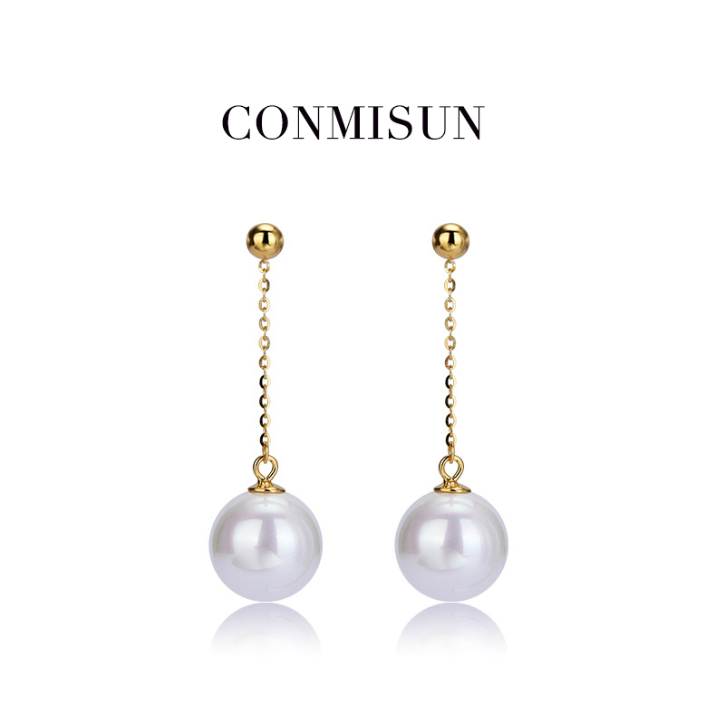 925银耳饰 秋冬百搭法式精致耳线两戴长款轻奢气质白色简约小众