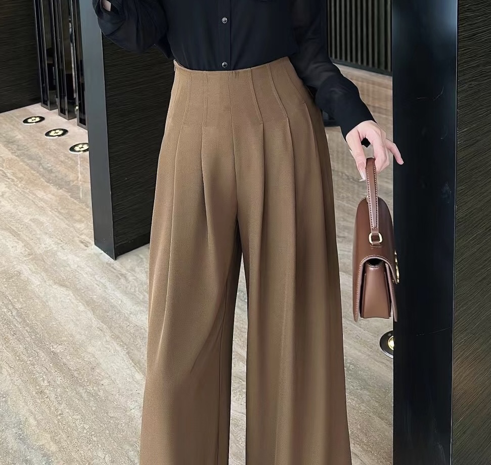 2024新款！高品质时尚高腰阔腿裤！