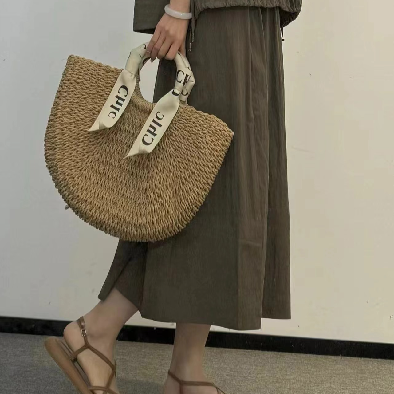 GIRDEAR/哥弟2024新款时尚百搭高腰网红洋气炸街女装1200377显瘦