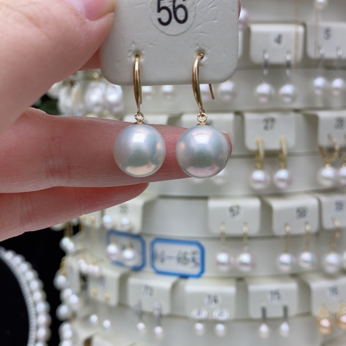 【闪购商品】淡水珍珠耳饰18K金镶嵌