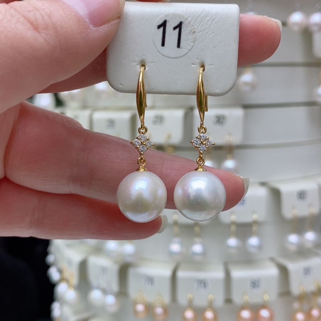 【闪购商品】淡水珍珠耳饰银S925镶嵌