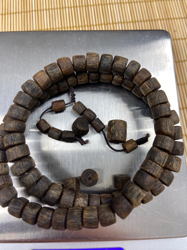 奇楠沉香桶珠双圈20克DIY