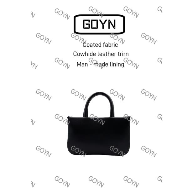 GOYN手工真皮女包手提包缪黑色0068